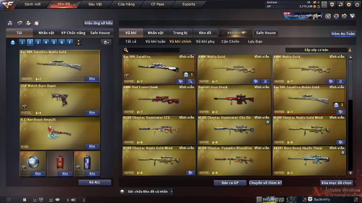 shop acc cf uy tin gia re